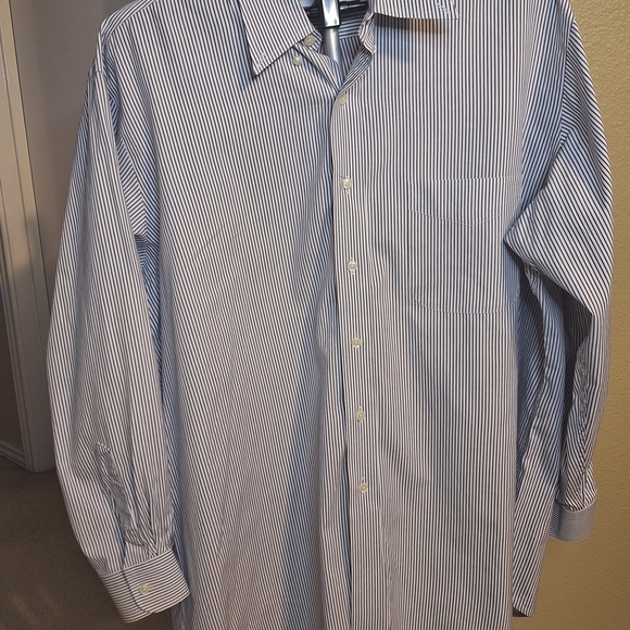 Paul Fredrick Other - Paul Fredrick Classic Long Sleeve Striped Dress Shirt. S8ze 17.5/36